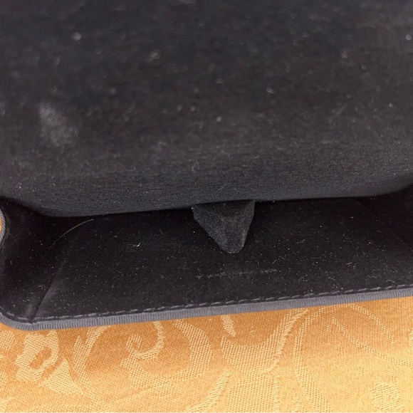 Dolce & Gabbana Black Velour Lined Semi Hard Eyeglass Case Button Closure - Picture 3 of 6